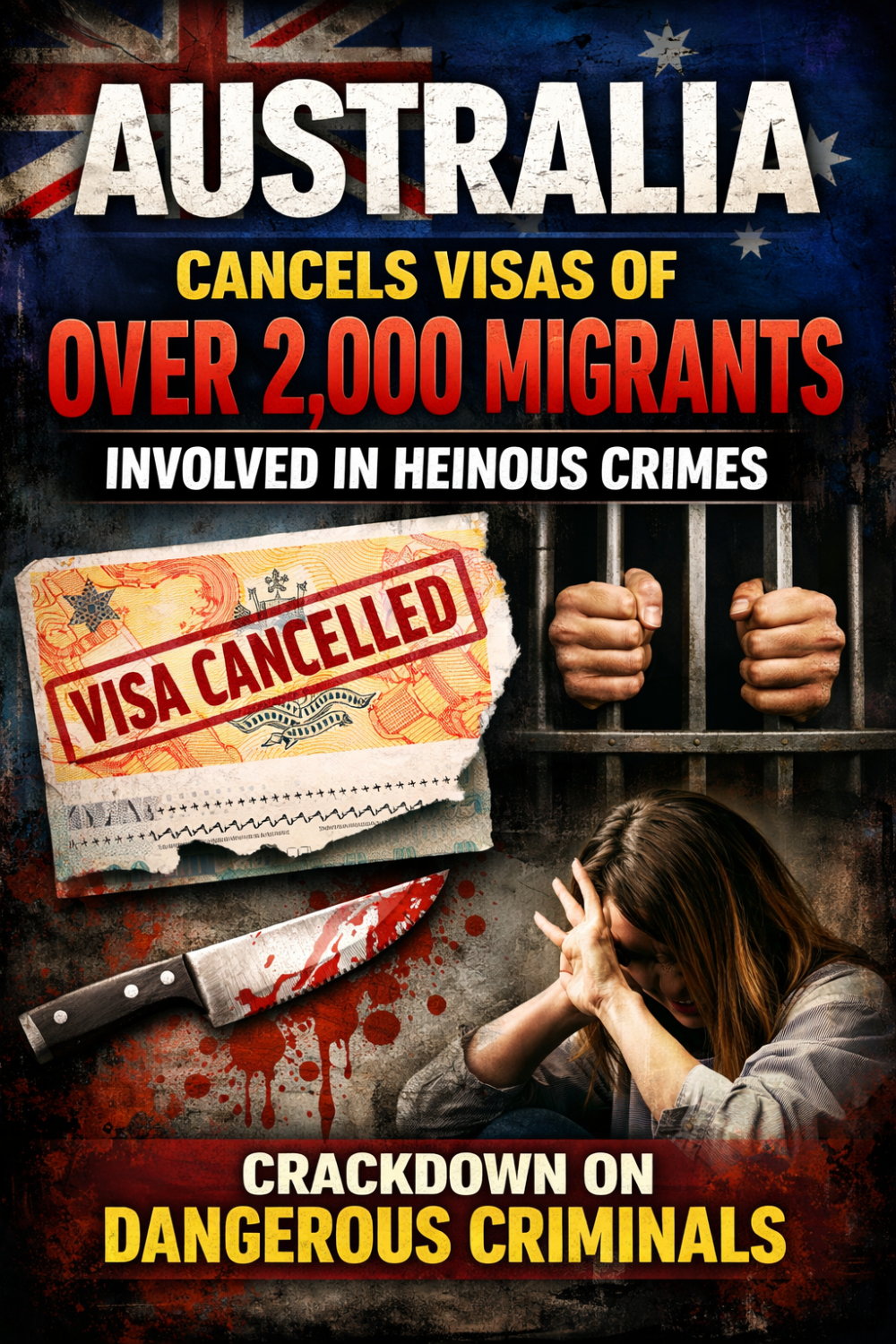 ऑस्ट्रेलिया में सख्ती: जघन्य अपराधों में लिप्त 2,000 से अधिक प्रवासियों के वीज़ा रद्द