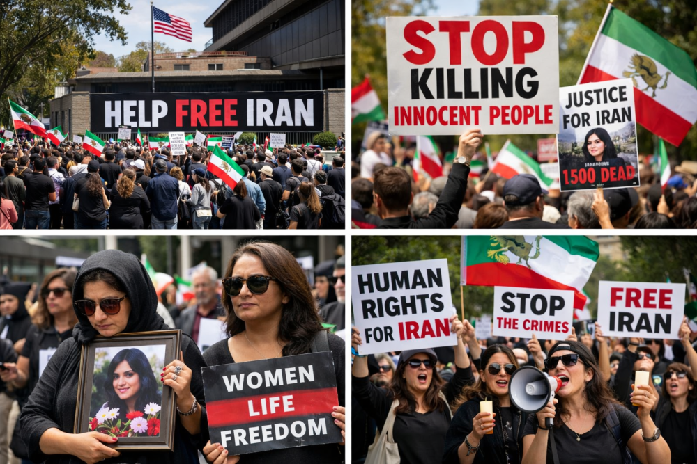 ईरान में कथित हत्याओं के खिलाफ सिडनी में जोरदार प्रदर्शन
