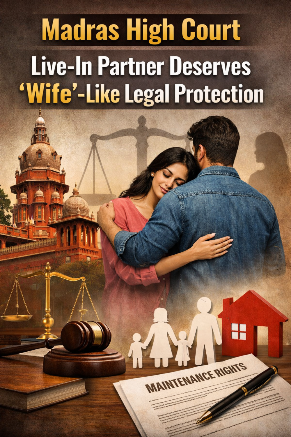 लिव-इन में साथ रहने वाली महिला को मिले ‘पत्नी’ जैसे अधिकार : मद्रास हाईकोर्ट