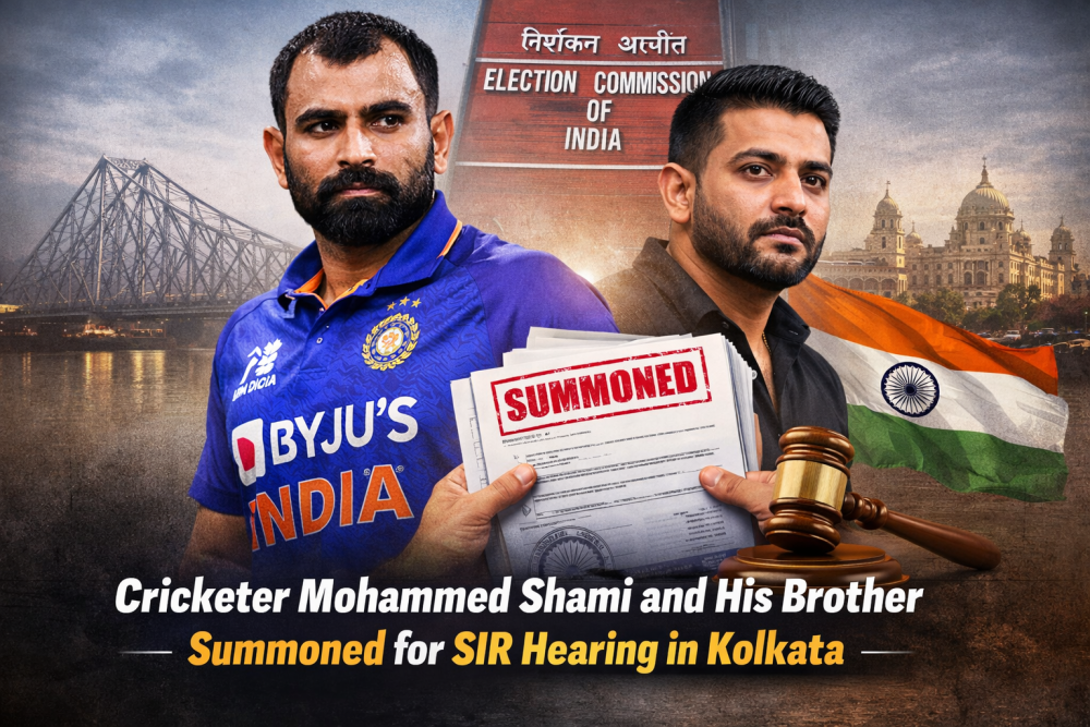 क्रिकेटर मोहम्मद शमी और उनके भाई को कोलकाता में SIR सुनवाई के लिए नोटिस