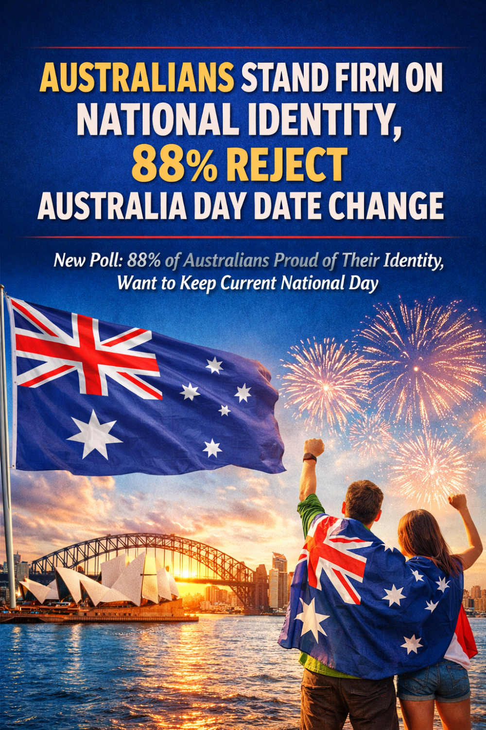ऑस्ट्रेलिया दिवस की तारीख बदलने के पक्ष में नहीं जनता, सर्वे में 88% ने जताया राष्ट्रीय गौरव