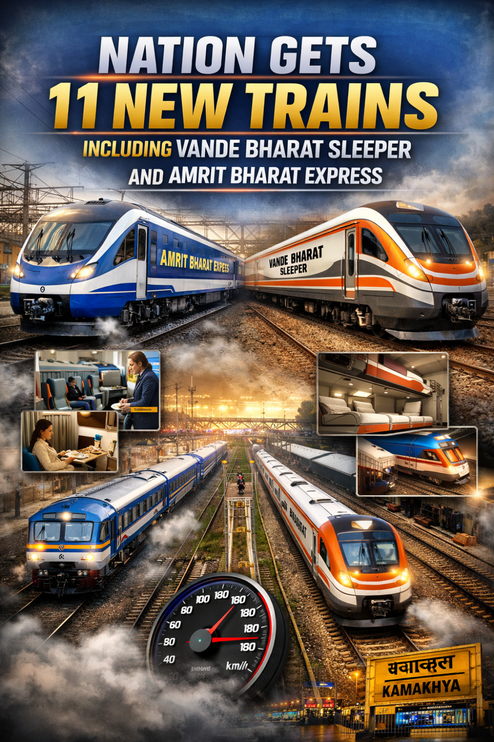 देश को 11 नई ट्रेनों की सौगात, वंदे भारत स्लीपर और अमृत भारत एक्सप्रेस शामिल