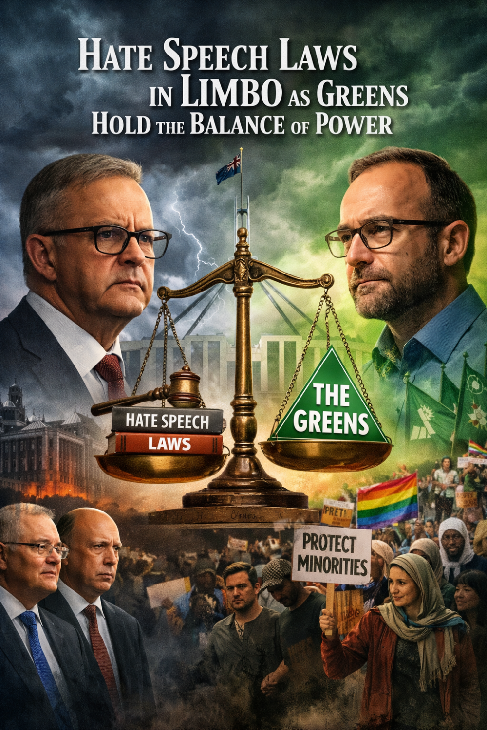 घृणा भाषण कानूनों पर अनिश्चितता, ग्रीन्स के रुख से लेबर सरकार पर दबाव