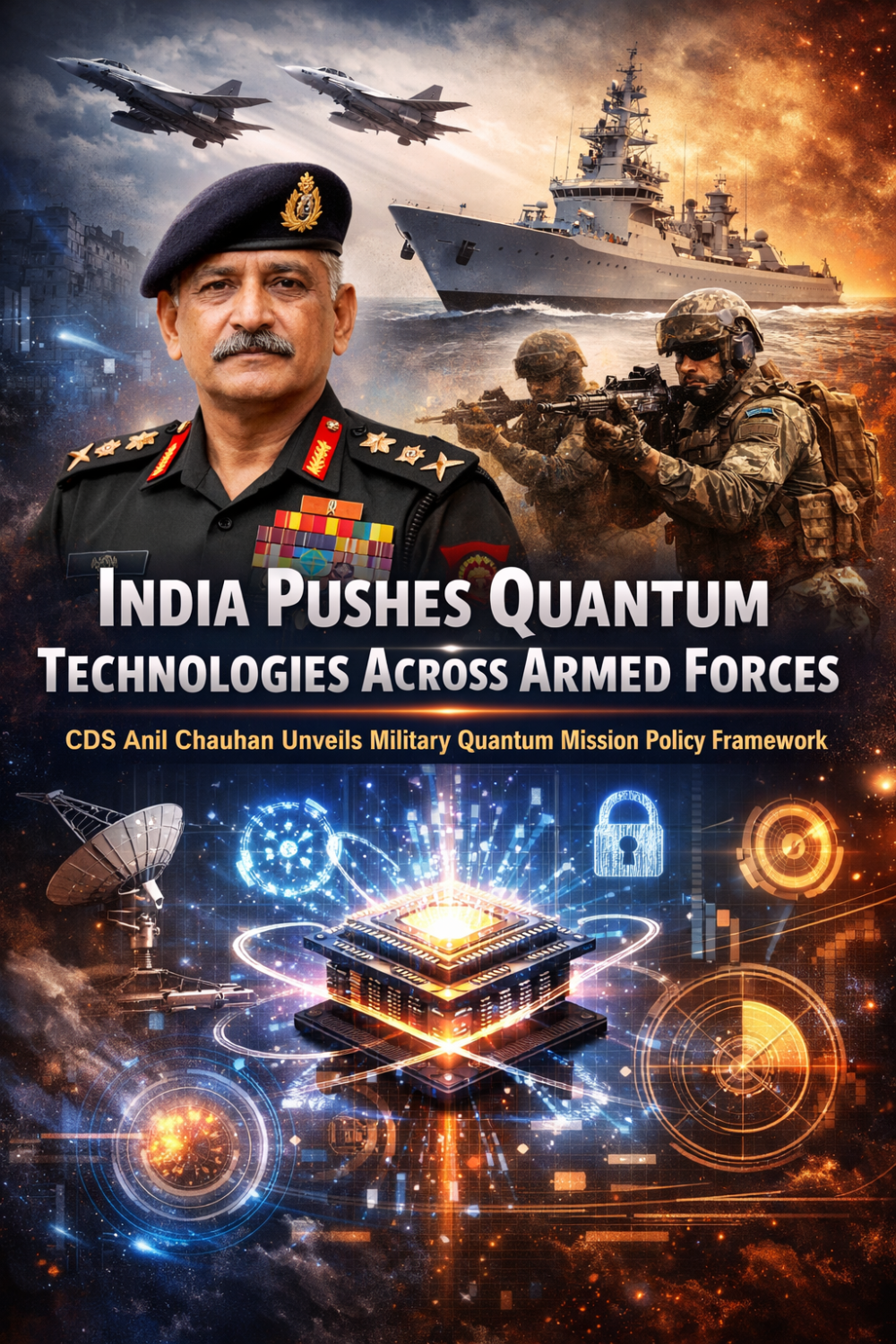 तीनों सेनाओं में क्वांटम तकनीक को बढ़ावा: CDS अनिल चौहान ने जारी किया ‘मिलिट्री क्वांटम मिशन पॉलिसी फ्रेमवर्क’