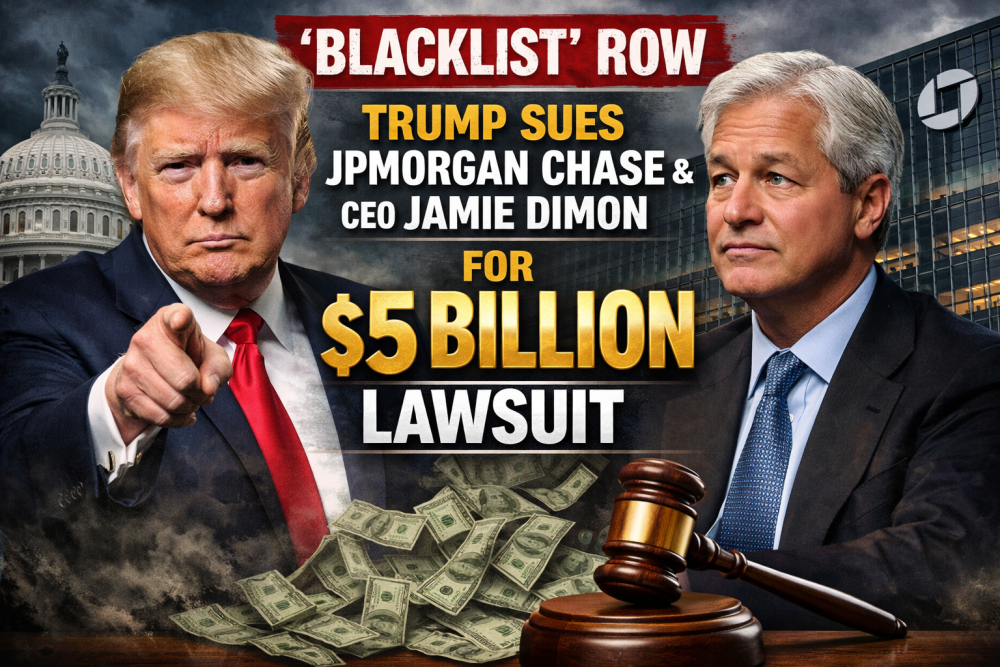 ‘ब्लैकलिस्ट’ विवाद: ट्रंप ने अमेरिका के सबसे बड़े बैंक जेपीमॉर्गन और उसके सीईओ जेमी डाइमॉन पर 5 अरब डॉलर का मुकदमा दायर किया
