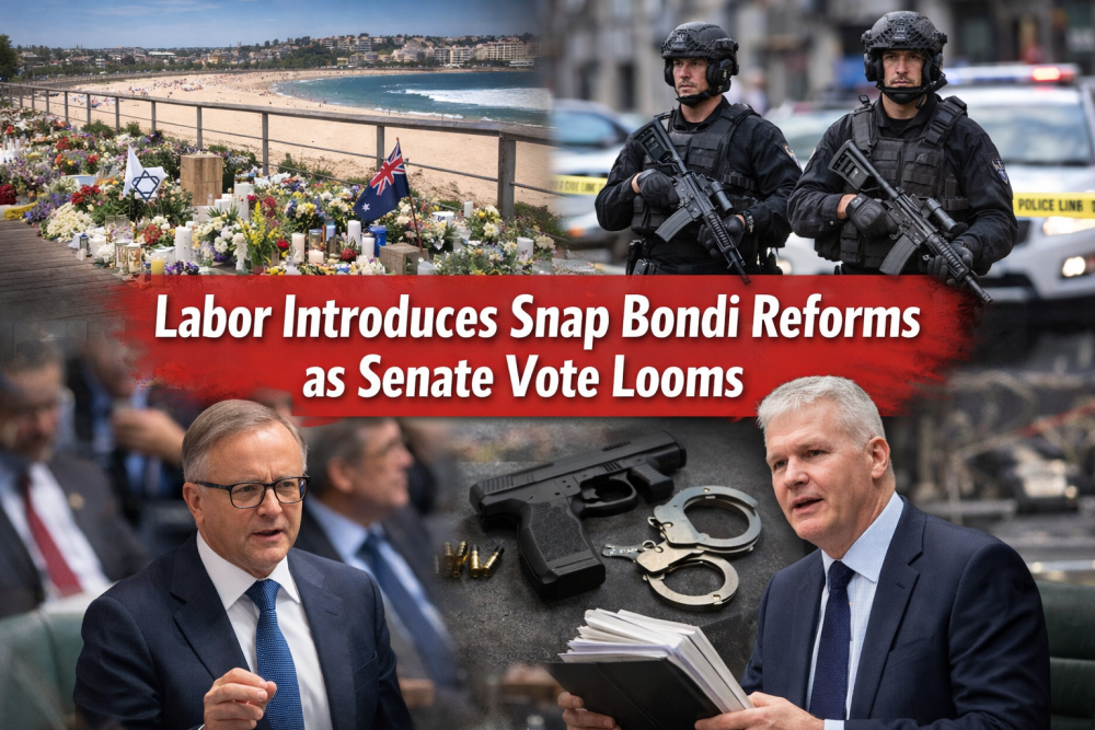 बॉन्डी आतंकी हमले के बाद लेबर सरकार के त्वरित सुधार विधेयक, सीनेट में भविष्य अनिश्चित