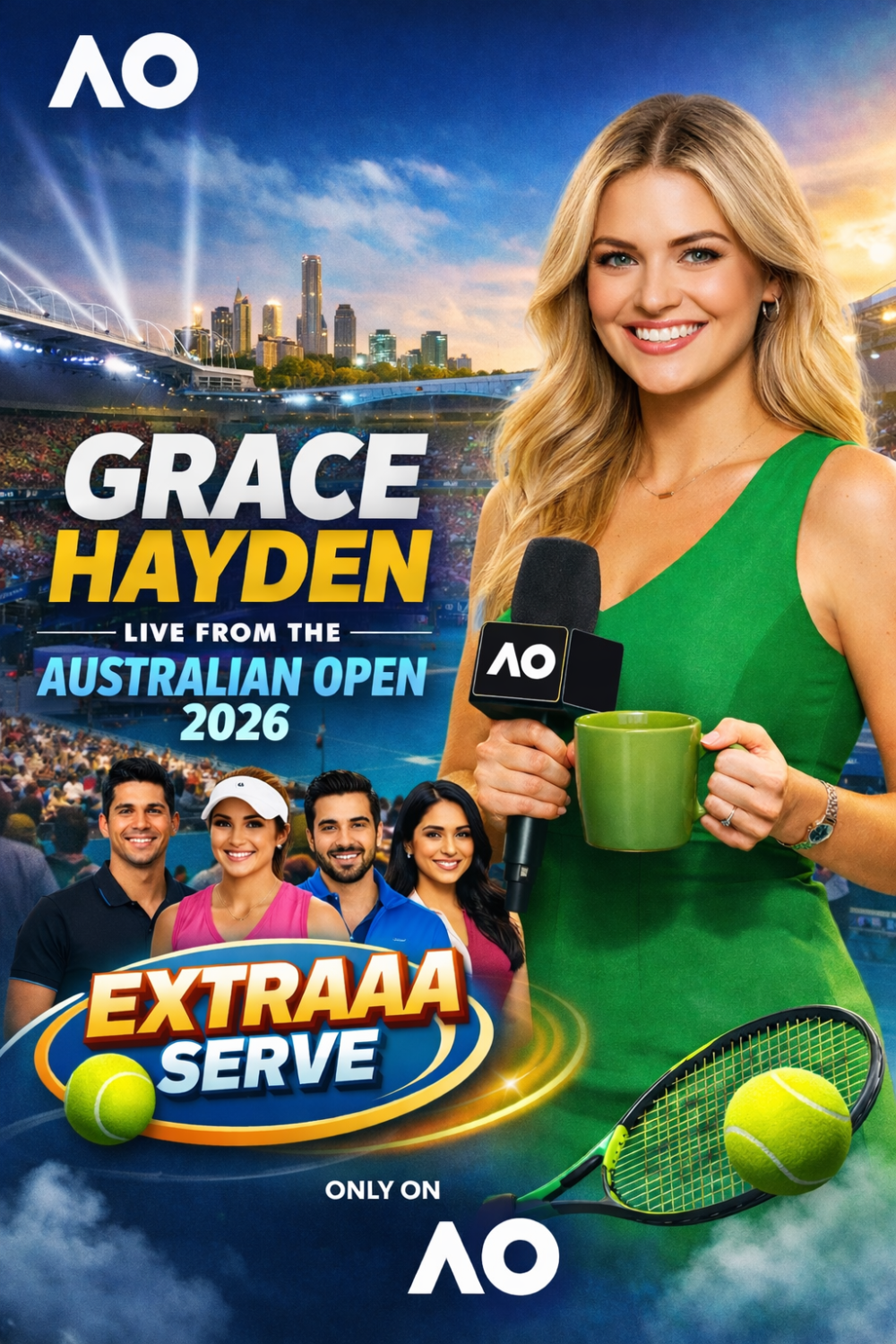 ऑस्ट्रेलियन ओपन में ग्रेस हेडन की नई पारी, भारत के दर्शकों के लिए कर रहीं खास शो की मेज़बानी