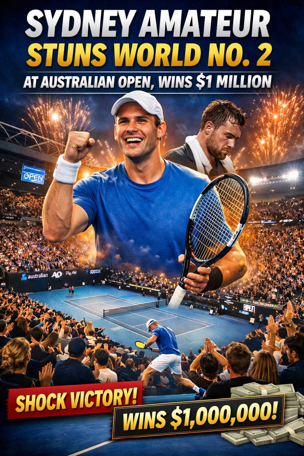 सिडनी के शौकिया खिलाड़ी ने विश्व नंबर-2 को हराकर रचा इतिहास, जीते 10 लाख डॉलर
