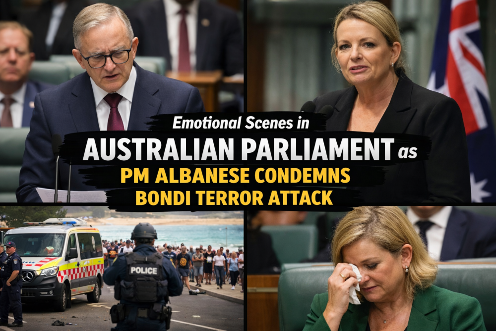 बोंडी हमले पर ऑस्ट्रेलियाई संसद में भावुक क्षण, पीएम अल्बानीज़ ने आतंकवाद की कड़ी निंदा की