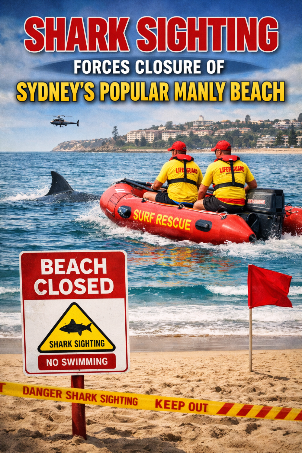 शार्क दिखने से सिडनी का मशहूर मैनली बीच बंद, लाइफगार्ड अलर्ट पर