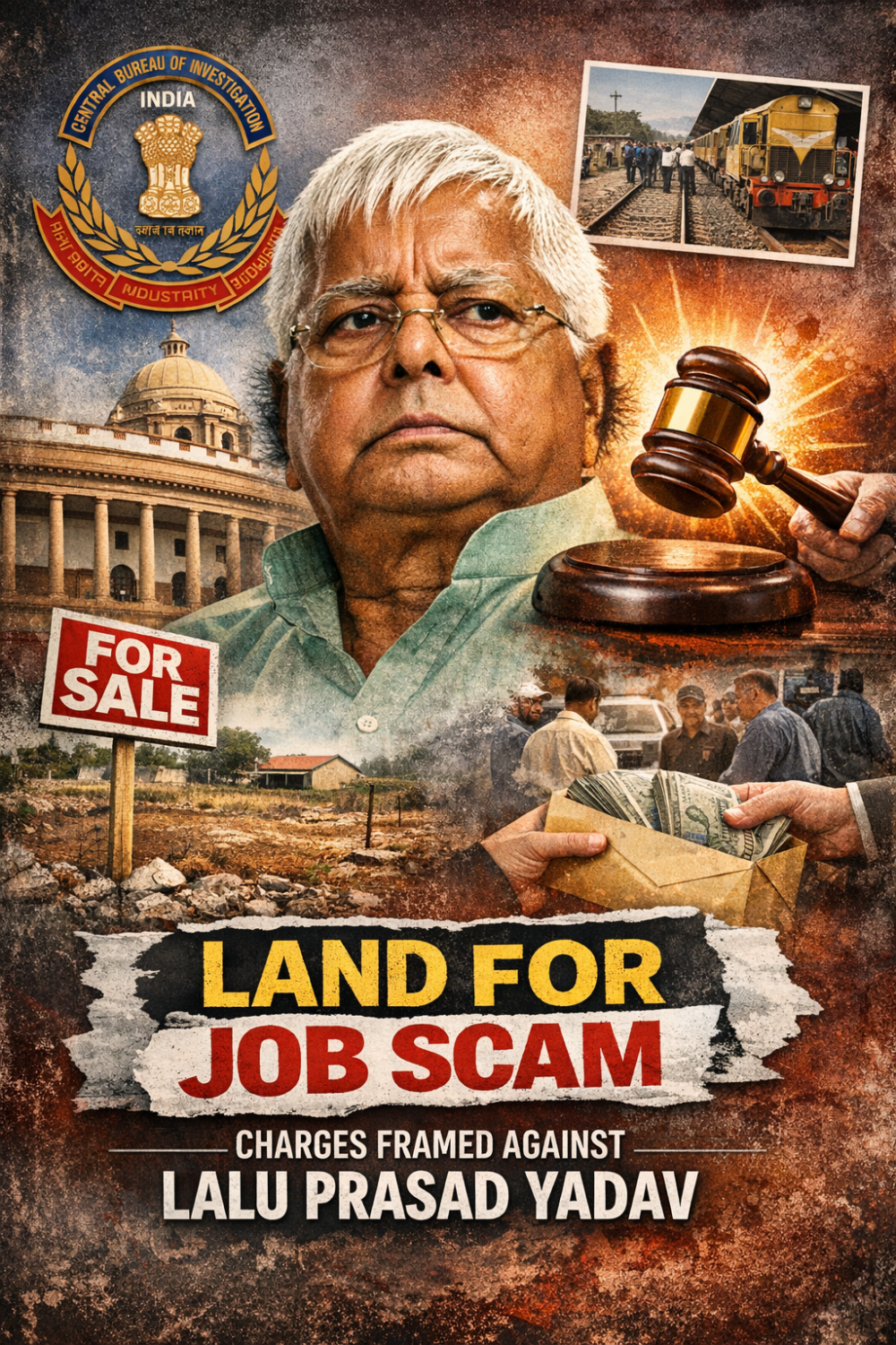 लैंड फॉर जॉब स्कैम में लालू यादव पर आरोप तय, कोर्ट से बड़ा झटका