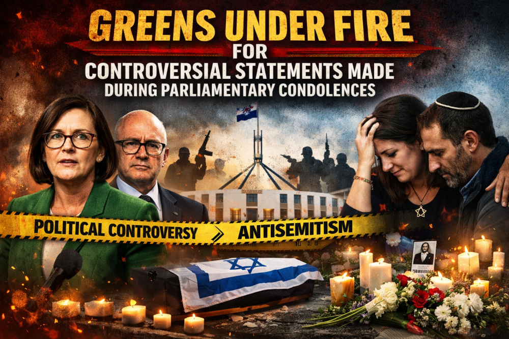 शोक प्रस्तावों में दिए गए बयानों पर विवाद, ग्रीन्स पार्टी पर यहूदी-विरोधी संकेतों का आरोप