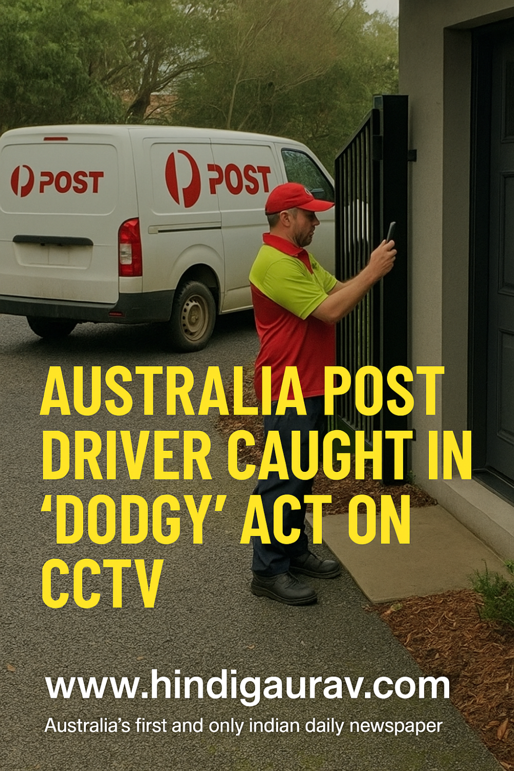 ऑस्ट्रेलिया पोस्ट डिलीवरी ड्राइवर की करतूत सीसीटीवी में कैद, कंपनी ने कहा – अब नहीं करेगा डिलीवरी