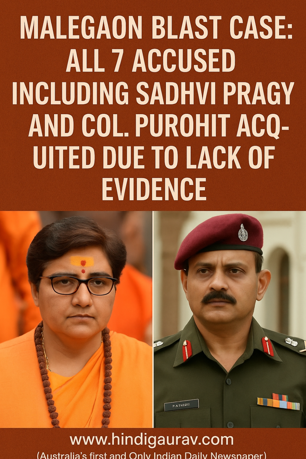 मालेगांव ब्लास्ट केस: सबूतों के अभाव में साध्वी प्रज्ञा, कर्नल पुरोहित समेत सभी 7 आरोपी बरी