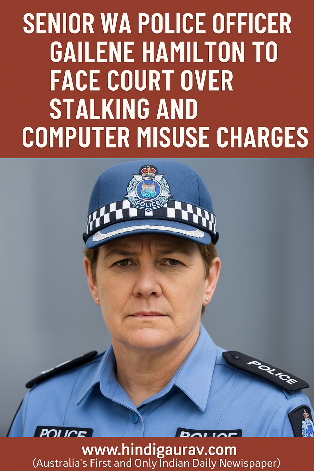 पश्चिमी ऑस्ट्रेलिया की वरिष्ठ पुलिस अधिकारी गैलेन हैमिल्टन पर स्टॉकिंग का आरोप, कोर्ट में होगी पेशी