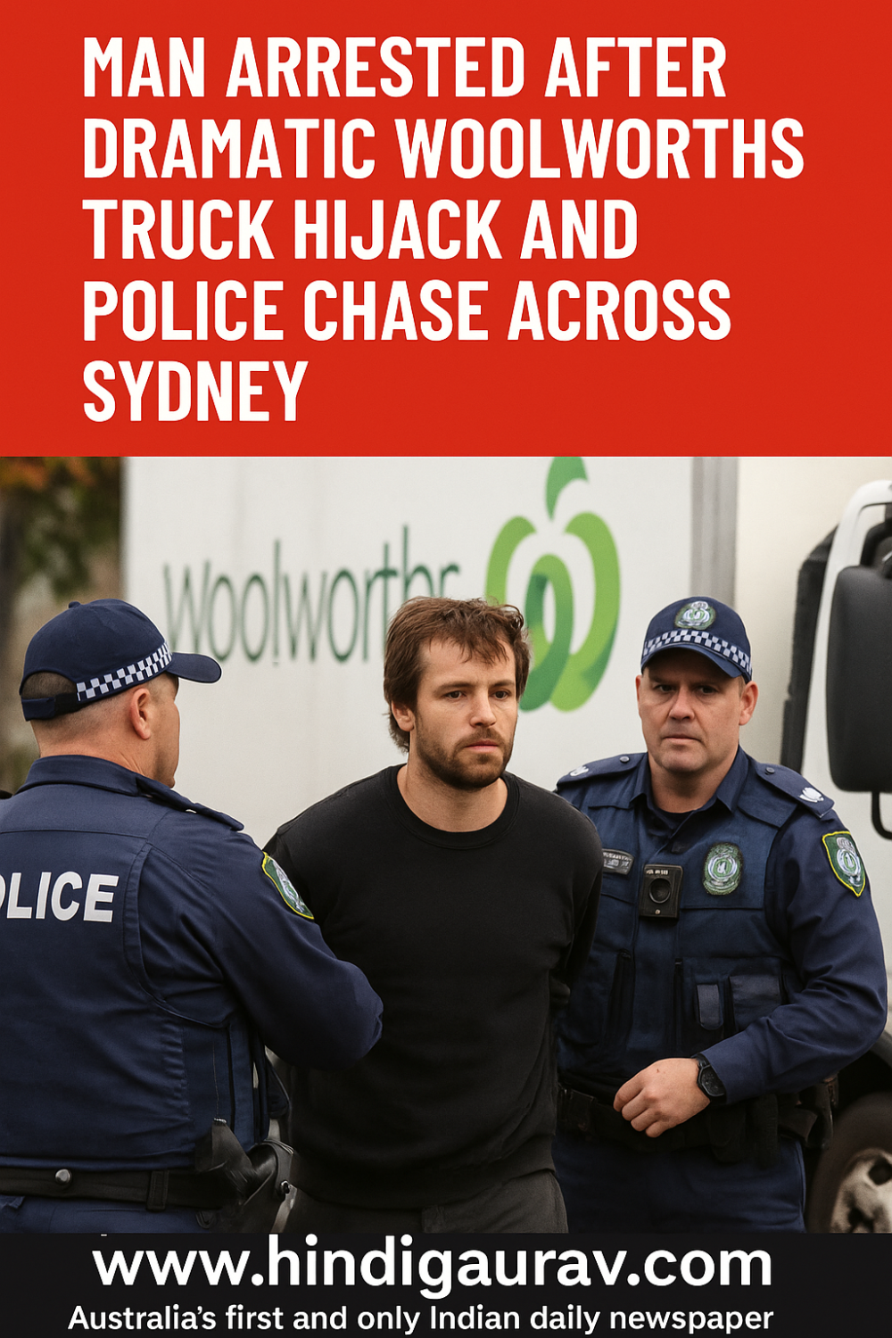 सिडनी: वूलवर्थ्स ट्रक लूट और पीछा मामले में व्यक्ति गिरफ्तार, कई धाराओं में मुकदमा दर्ज