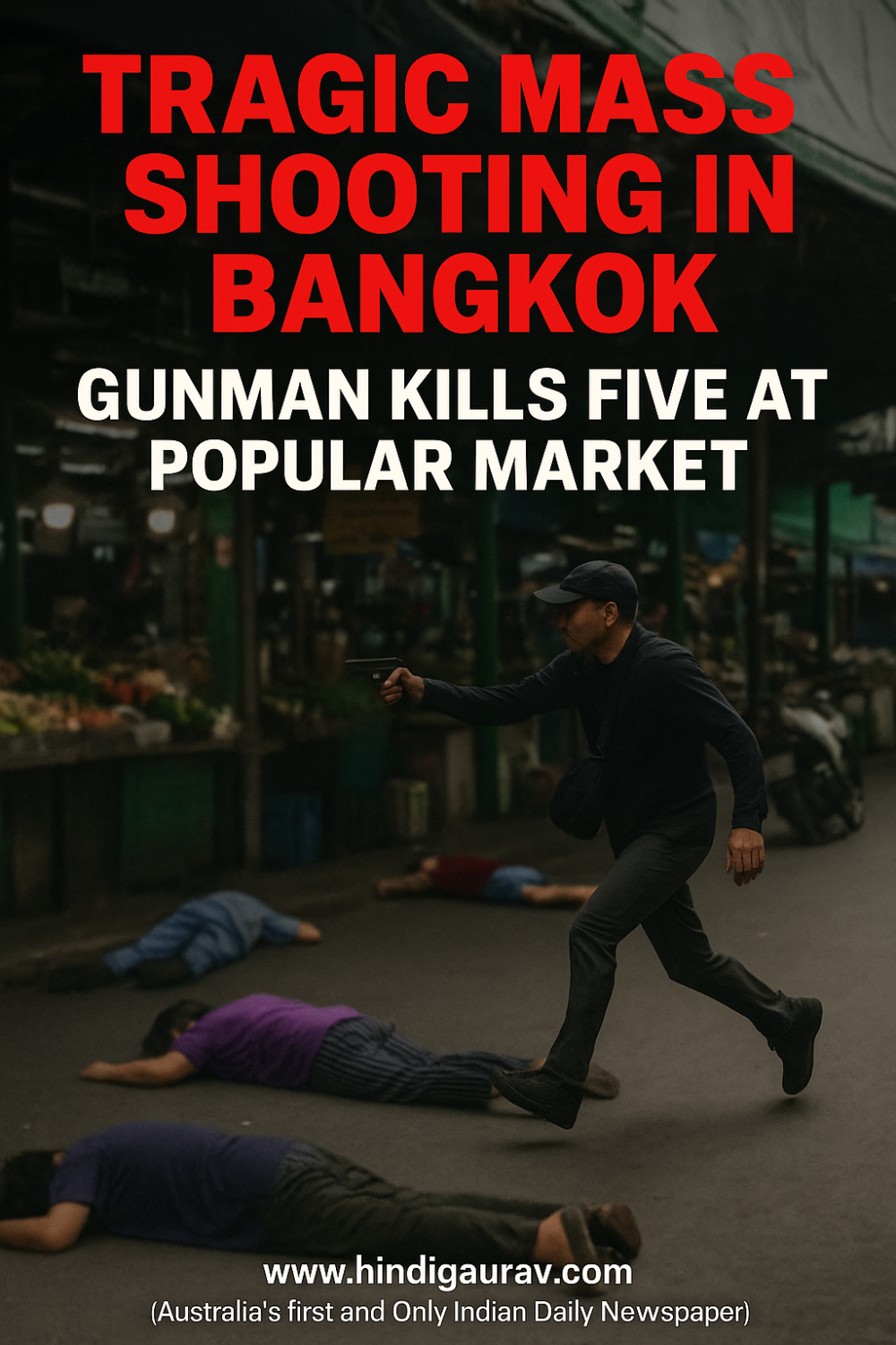 थाईलैंड की राजधानी में गोलीबारी की दर्दनाक घटना: पांच लोगों की मौत, कई घायल