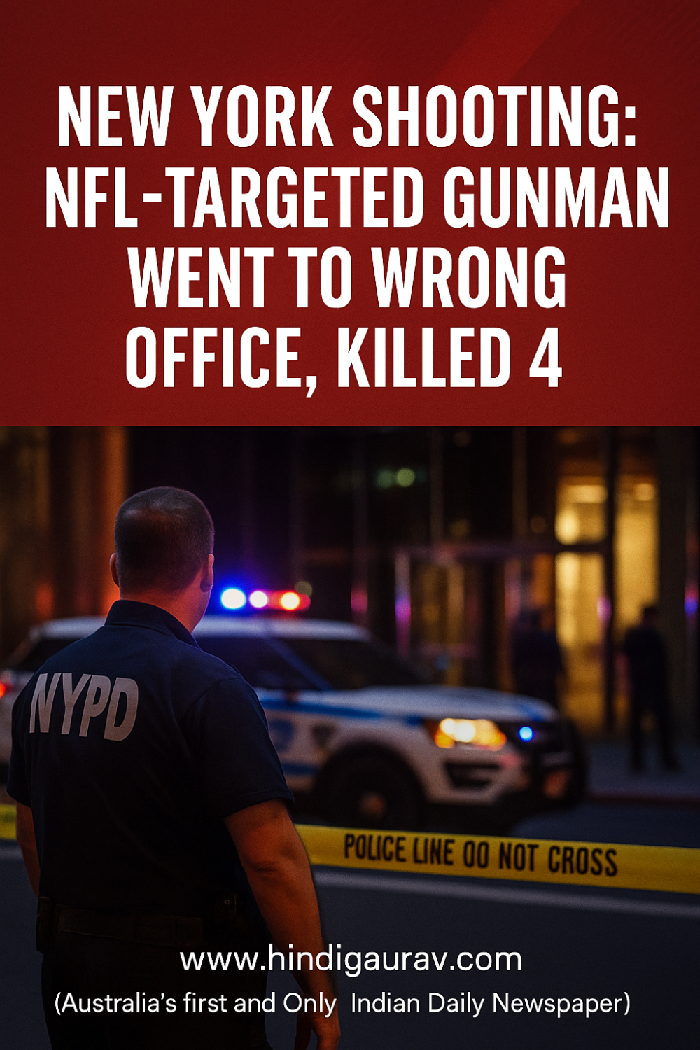 न्यूयॉर्क शूटिंग: एनएफएल से नाराज़ हमलावर गलती से पहुँचा गलत ऑफिस, 4 की मौत