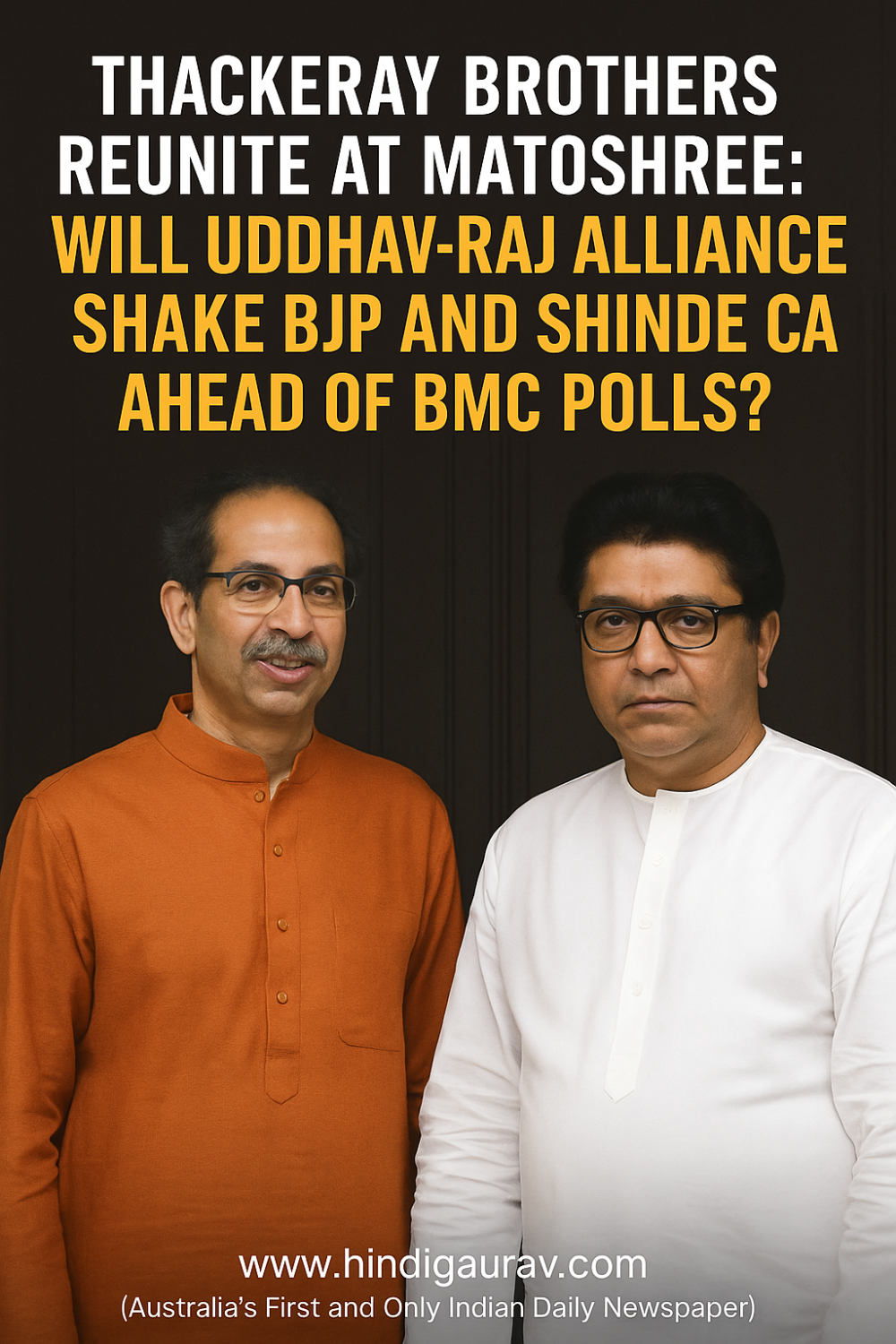 मातोश्री में 13 साल बाद हुई 'भाइयों' की मुलाकात – उद्धव और राज ठाकरे की सियासी नज़दीकियों से बढ़ी बीजेपी और शिंदे गुट की चिंता