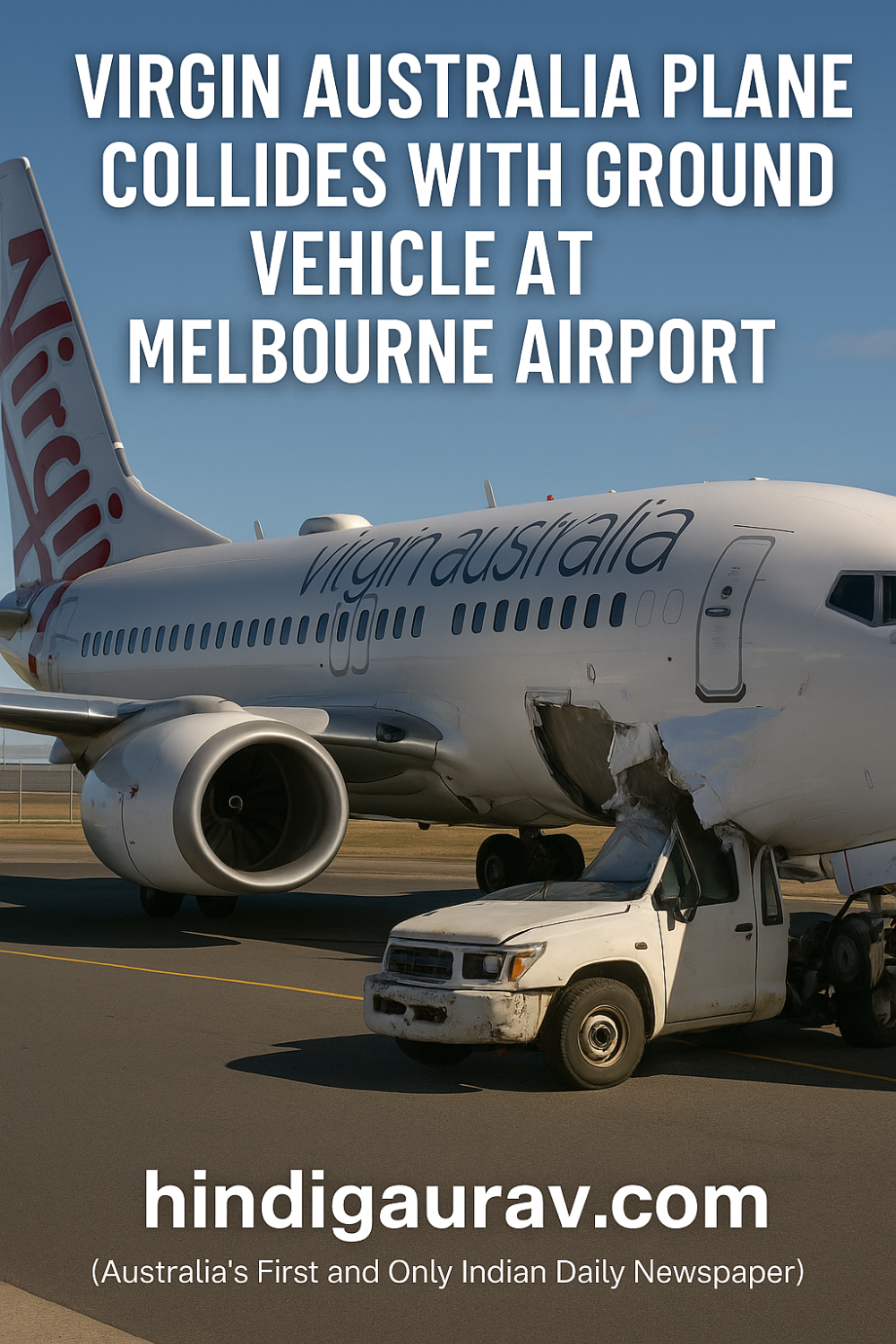 मेलबर्न एयरपोर्ट पर वर्जिन ऑस्ट्रेलिया के विमान की ग्राउंड व्हीकल से टक्कर, बड़ा हादसा टला