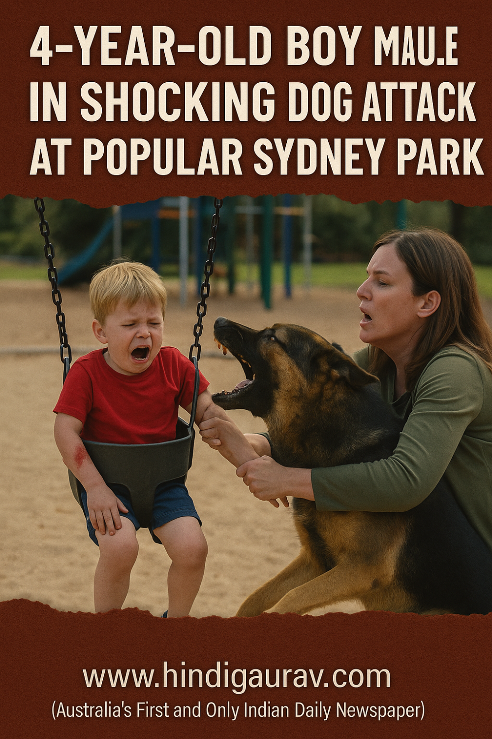 सिडनी के लोकप्रिय पार्क में 4 वर्षीय बच्चे पर कुत्ते का हमला, मां ने बताई डरावनी घटना