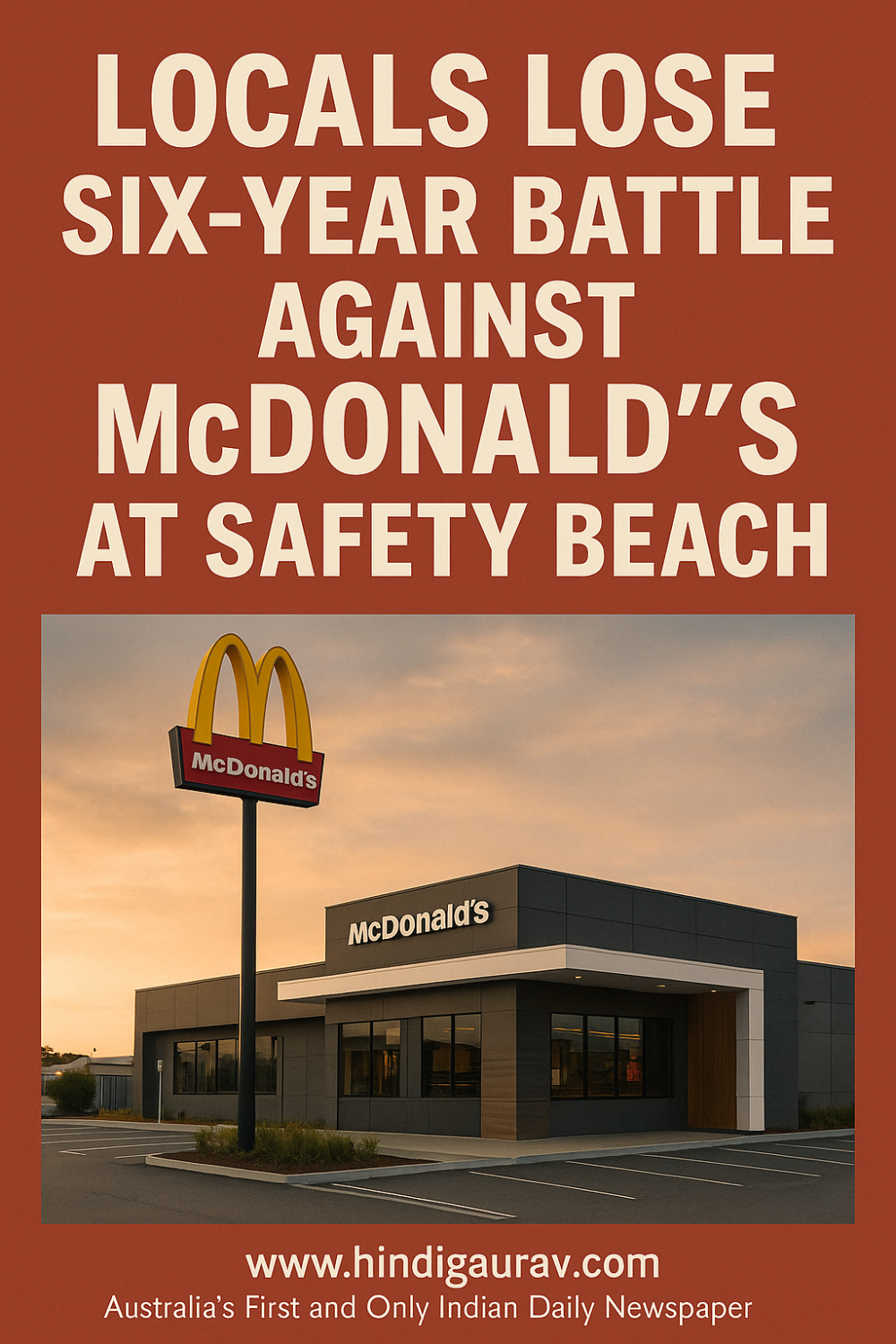 स्थानीय लोगों की हार: सेफ्टी बीच पर खुलेगा मैकडॉनल्ड्स, छह साल की लड़ाई खत्म
