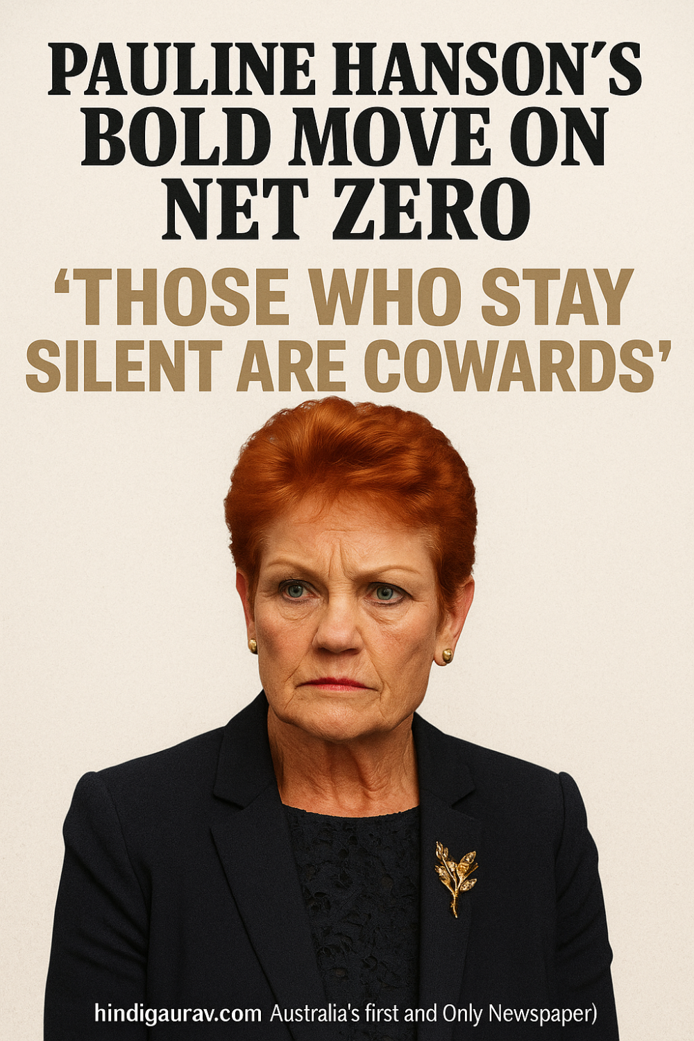 नेट ज़ीरो पर कोहराम: पॉलिन हैनसन का सख्त रुख, 'जो चुप रहे वो कायर है'
