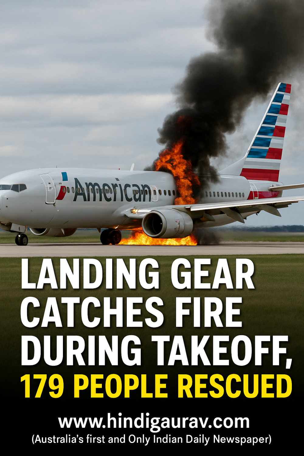 टेकऑफ के दौरान विमान में लगी आग, 179 यात्रियों की जान बची – डेनवर एयरपोर्ट पर बड़ा हादसा टला