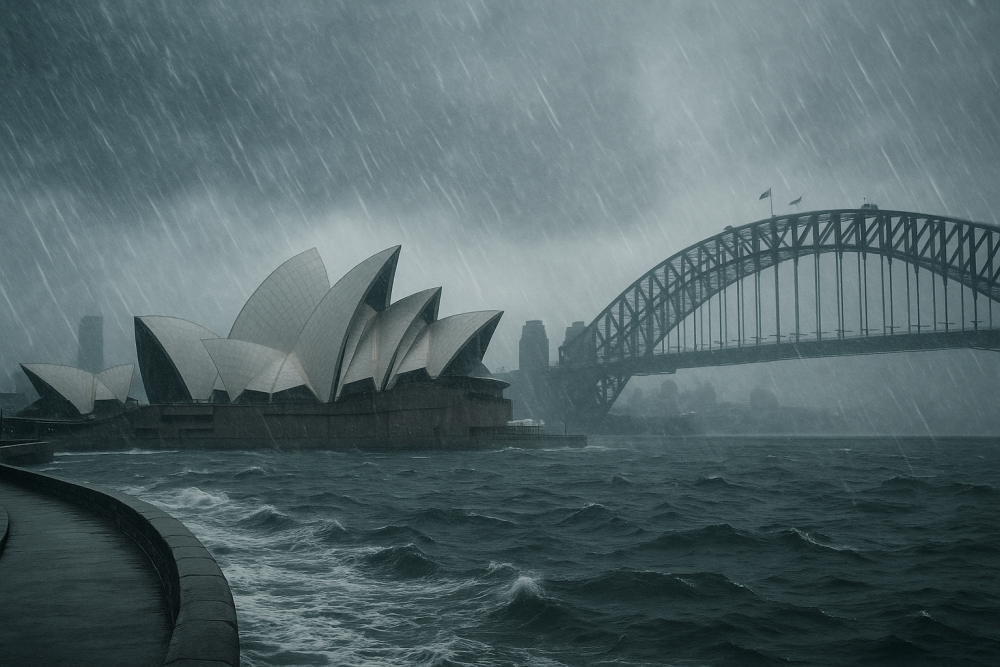 सिडनी में तबाही लाने को तैयार समुद्री तूफान, तेज़ हवाएं और मूसलाधार बारिश की चेतावनी