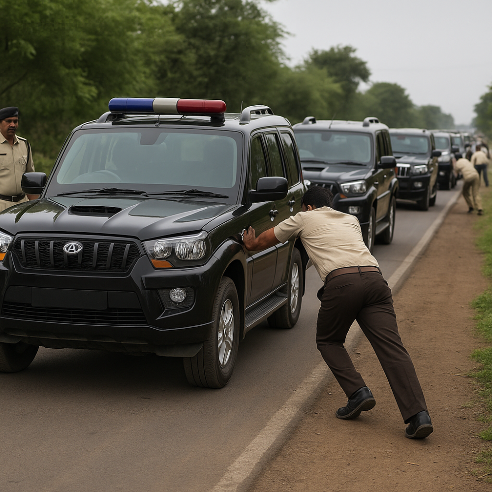 सीएम काफिले की 19 गाड़ियां बंद, मिलावटी डीजल पर मचा हड़कंप – देर रात सील हुआ पेट्रोल पंप