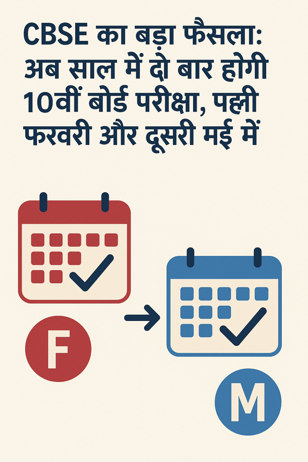 CBSE का बड़ा फैसला: अब साल में दो बार होगी 10वीं बोर्ड परीक्षा, पहली फरवरी और दूसरी मई में