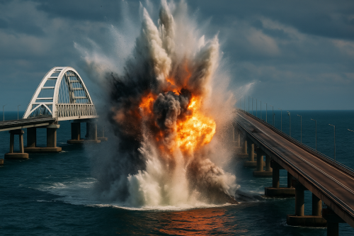 Ukraine Targets Crimea Bridge With 1,100 kg Underwater Explosive in Fresh Blow to Russia
