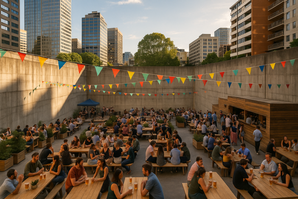 सिडनी का अगला बीयर गार्डन बन सकता है 'कंक्रीट का गड्ढा', 50 मिलियन डॉलर की जगह को लेकर नया प्रस्ताव