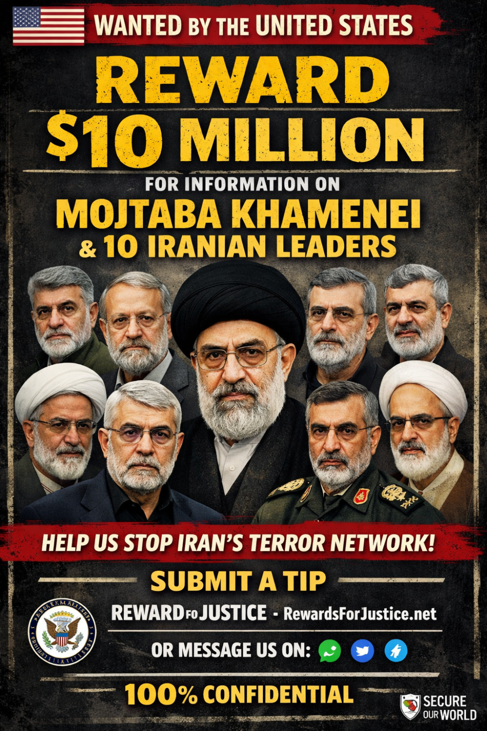 ईरानी नेताओं पर अमेरिकी शिकंजा: मोजतबा खामेनेई समेत 10 लोगों पर 1 करोड़ डॉलर का इनाम