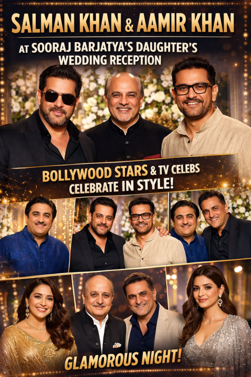 सूरज बड़जात्या की बेटी के रिसेप्शन में सितारों की चमक, सलमान-आमिर समेत कई सेलेब्स ने बढ़ाई रौनक