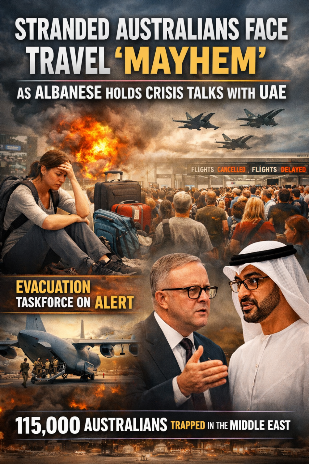 मध्य पूर्व में फंसे 1.15 लाख ऑस्ट्रेलियाई नागरिक, पीएम अल्बानीज़ ने यूएई के साथ की आपात वार्ता