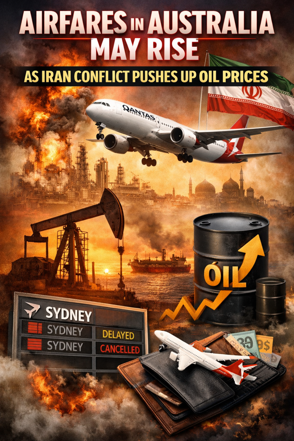 ईरान संकट से बढ़ी तेल कीमतें, ऑस्ट्रेलिया में हवाई किराए बढ़ने की आशंका