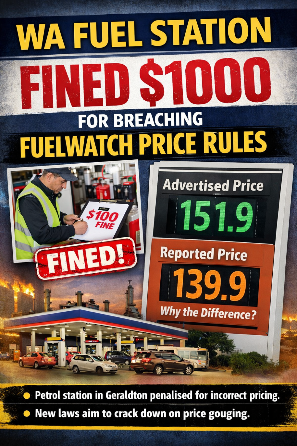 ऑस्ट्रेलिया: पेट्रोल की गलत कीमत दिखाने पर पेट्रोल पंप पर जुर्माना