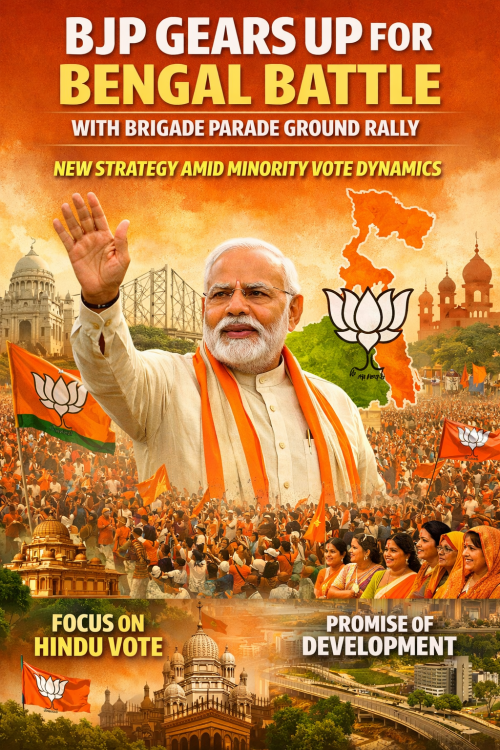 ब्रिगेड परेड ग्राउंड रैली से बंगाल फतह की तैयारी, नई रणनीति पर काम कर रही बीजेपी