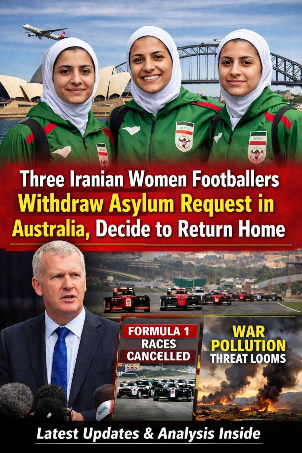 ईरानी महिला फुटबॉल टीम की तीन खिलाड़ियों ने बदला फैसला, ऑस्ट्रेलिया में शरण की मांग वापस ली