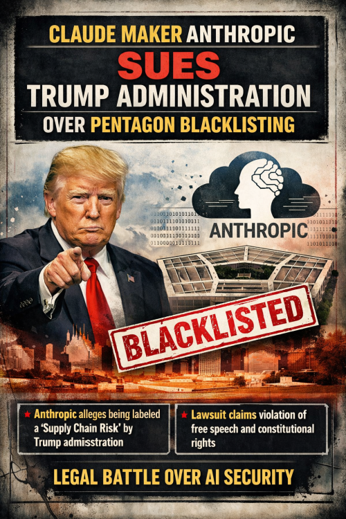 पेंटागन से भिड़ी AI कंपनी एंथ्रोपिक, ट्रंप सरकार पर ठोका मुकदमा