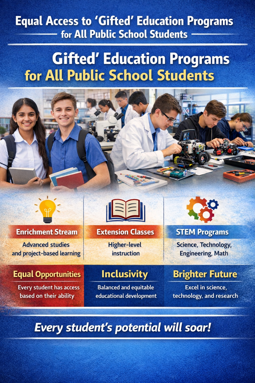हर सरकारी स्कूल के छात्र को ‘गिफ्टेड’ शिक्षा कार्यक्रमों तक पहुंच