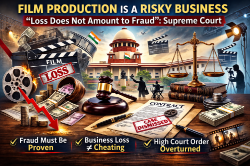 फिल्म निर्माण जोखिम भरा कारोबार, घाटा धोखाधड़ी नहीं: सुप्रीम कोर्ट