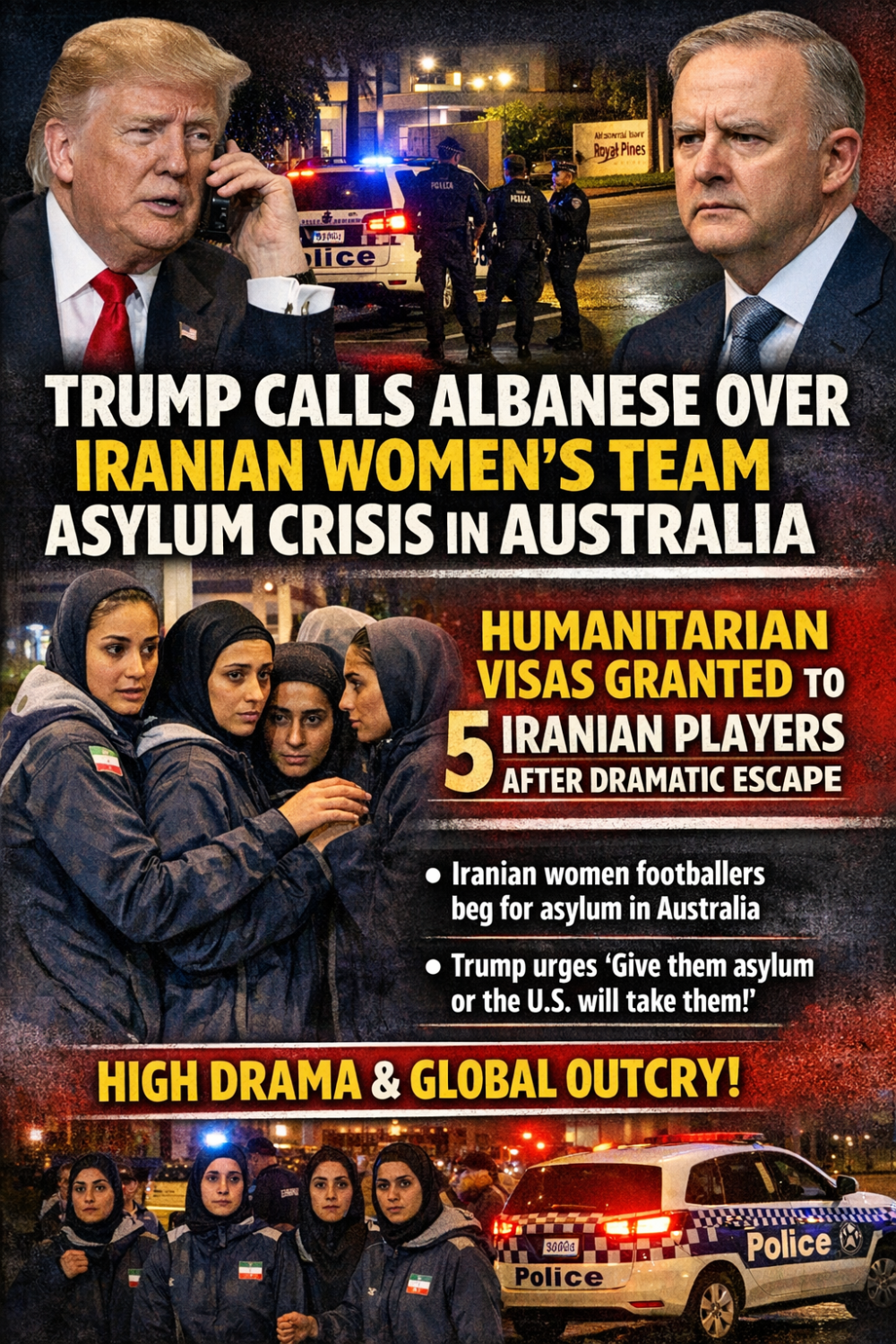 ऑस्ट्रेलिया में ईरानी महिला फुटबॉल टीम को लेकर बड़ा घटनाक्रम, पांच खिलाड़ियों को मिला मानवीय वीज़ा