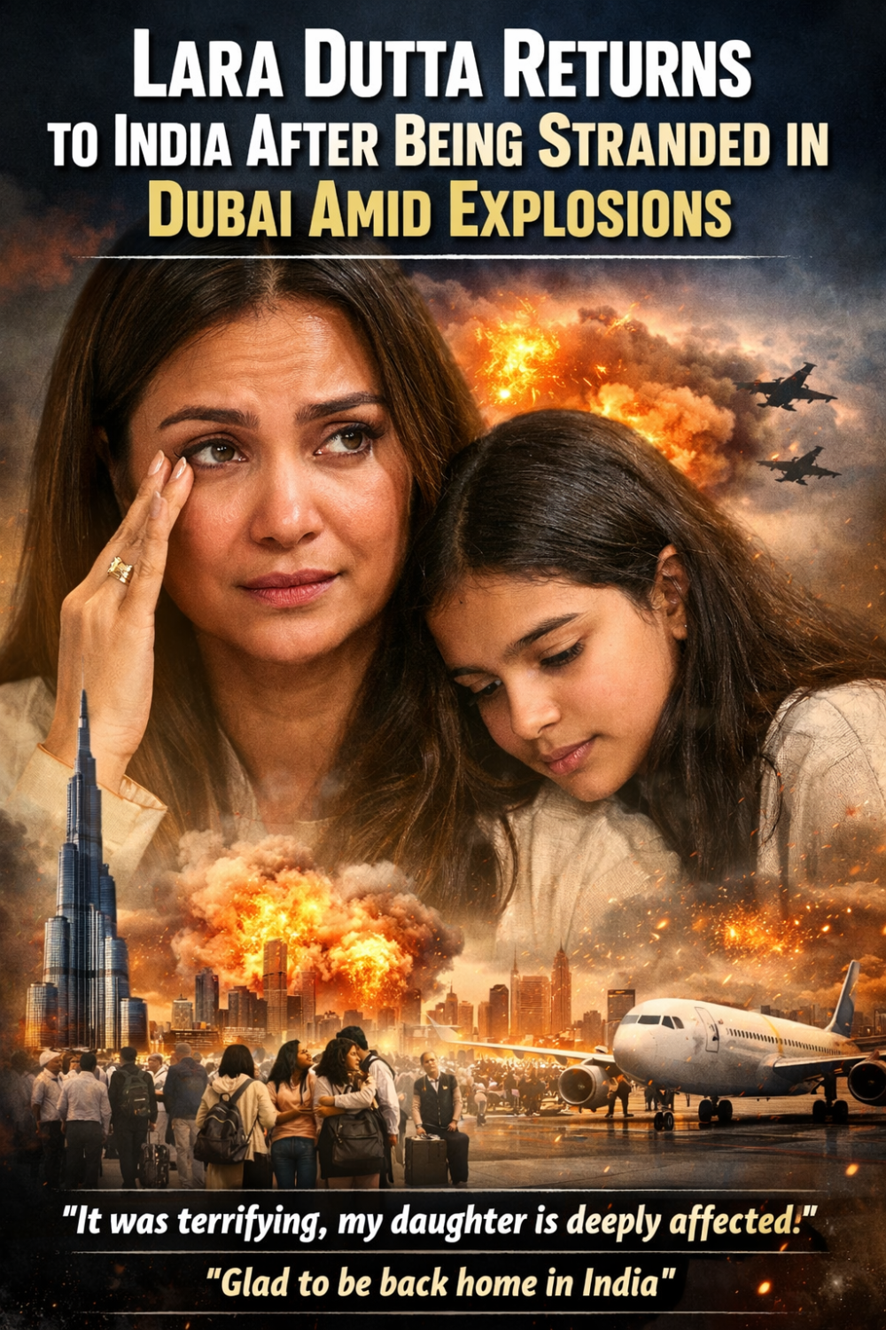 दुबई में धमाकों के बीच फंसी थीं लारा दत्ता, भारत लौटकर हुईं भावुक; बोलीं—बेटी को हमेशा याद रहेगा यह ट्रॉमा