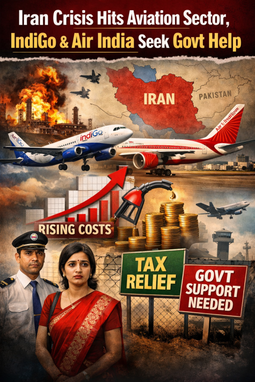 ईरान संकट से बढ़ी विमानन कंपनियों की मुश्किलें, इंडिगो और एयर इंडिया ने सरकार से मांगी राहत