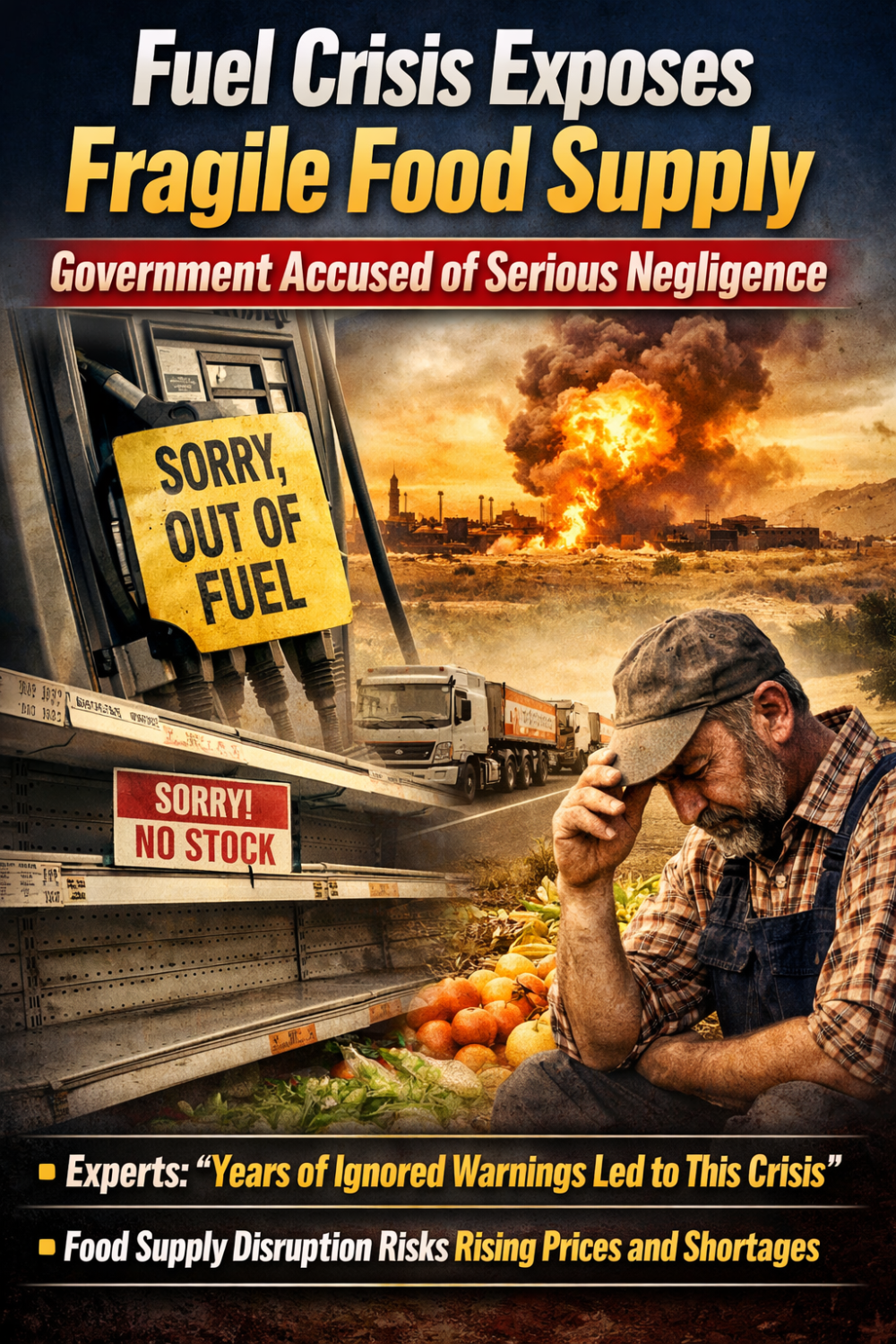 ईंधन संकट ने खोली खाद्य आपूर्ति की कमजोरी, सरकार पर लापरवाही के आरोप