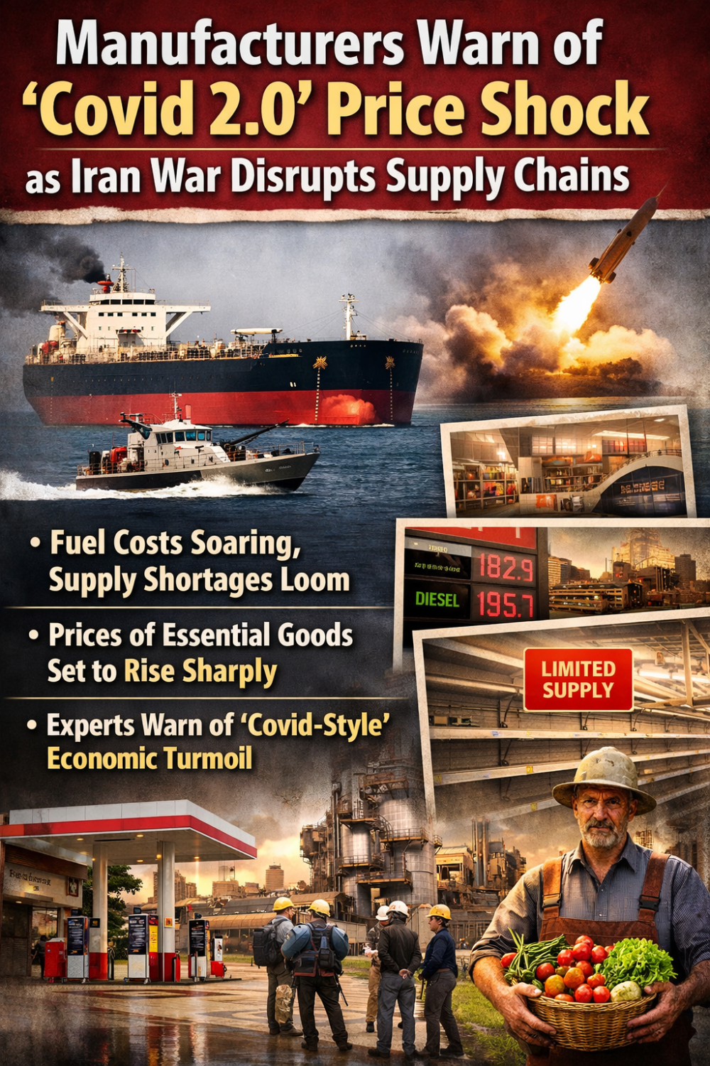 ईरान युद्ध से ‘कोविड-2.0’ जैसी महंगाई का खतरा, उद्योग जगत ने दी सप्लाई संकट की चेतावनी