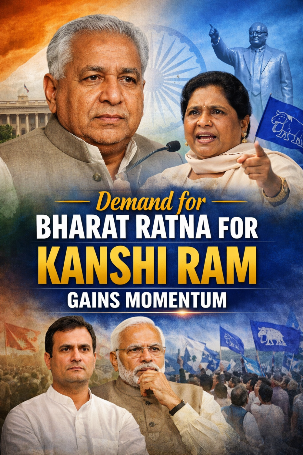 कांशीराम को भारत रत्न देने की मांग तेज, मायावती ने केंद्र से की अपील