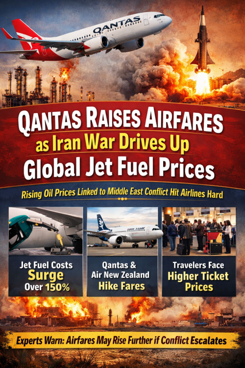ईरान युद्ध के कारण बढ़ी हवाई टिकटों की कीमतें, क्वांटस और अन्य एयरलाइनों ने किराए बढ़ाए